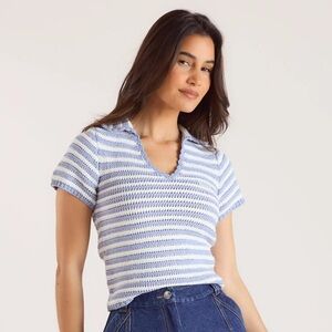 Lounge knit striped top